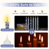 Chinoiserie LED Candles Flameless Candlesticks-6pcs Timer Blue Flower Battery Operated