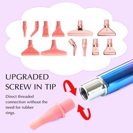 papasgix 5D Diamond Painting Accessories Pens Tools Kit, Metal Tips Point Drill Pen with Clay, Diamond Art Pens for Adults Kids Beginners DIY Painting Nail Art (Colorful Rosegold)