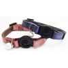 ONS Paisley Leather Cat Collar Red
