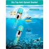 EMSINA Dry Snorkel Set,Panoramic Wide View,Anti-Fog Scuba Diving Mask,Professional Snorkeling