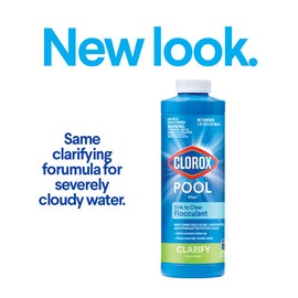 Clorox® Pool&Spa™ Swimming Pool Sink to Clear Flocculant, Sinks Debris, Dead Algae, Large Particles & Other Matters to Pool Floor, 1 Quart (Pack of 1)