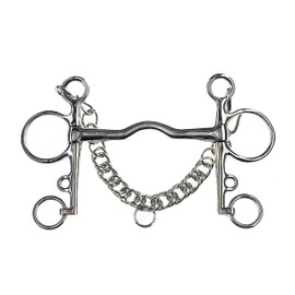 Korsteel Stainless Steel Cambridge Mouth Pelham Bit, 5.5"