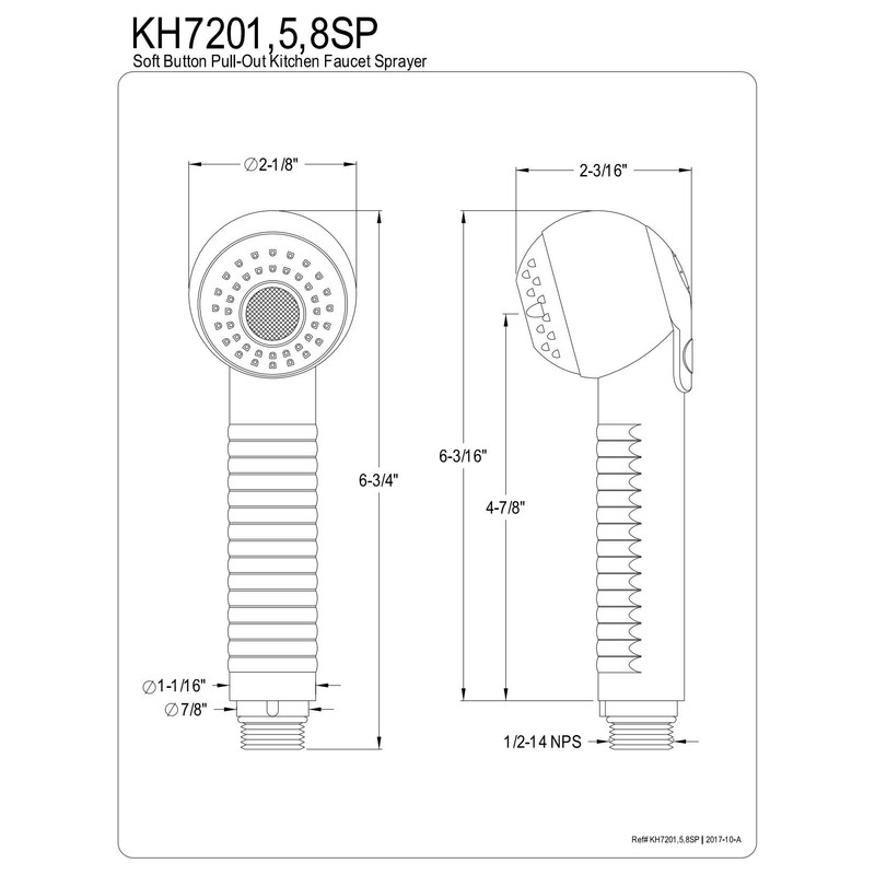 Kingston Brass Gourmetier KH7201SP Kitchen Faucet Sprayer, Polished Chrome