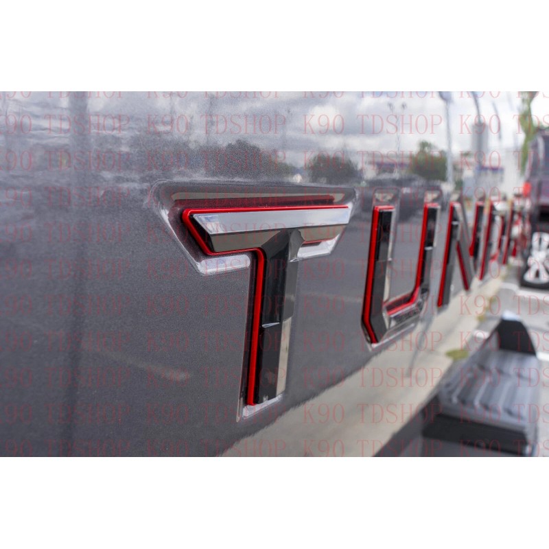 CUSTOM EMBLEM Black Red outline Emblem Fit TOYOTA 2022 2023