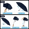 ALLBASA Folding Umbrella Auto Open/Close Windproof Windproof Anti-slip Handle, blue