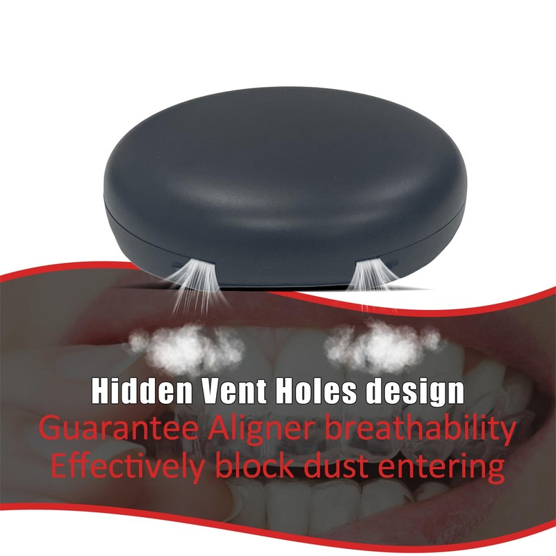Retainer Case,Cute Slim Aligner Case Compatible with Invisalign,Customized Magnetic Closure