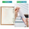 EKKONG A5 Binder Pockets, 6 Holes Zip Folder, Waterproof, Zip