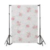 AOFOTO 4x6ft Brick Wall Flower Backdrop Sweet Roses Floral Pattern