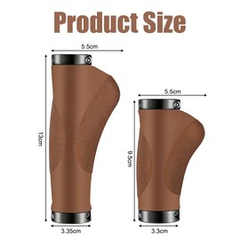 Greyoe Ergonomic Bicycle Grips - Handlebar Grips Bicycle Grips, Shock Absorbing and Non-Slip Aluminium Double Lock for 22 mm MTB Mountain Bike, Electric Bicycle, BMX, Folding Bike etc. (Grey B)