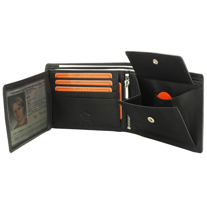 Fa.Volmer® VO19 men's leather wallet brown with RFID protection, real