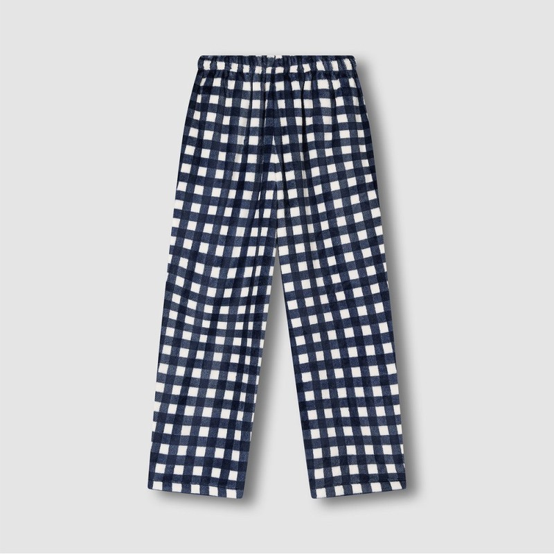 JAJU [JAJU/자주] 여 극세사 패턴 파자마 팬츠_라이트 네이비 [JAJU] Women's