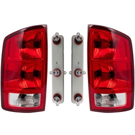 EPIC LIGHTING OE Style Halogen Tail Lights w/Bulbs Circuit Board Assembly Replacement for DODGE 02-06 RAM 1500 2500 03-06 RAM 3500 [ CH2800147 CH2801147 55077347AD 55077348AF ] Pair