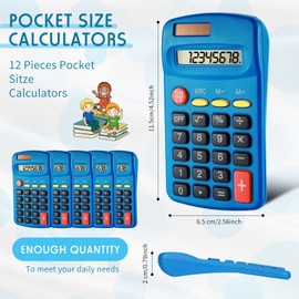 Youyole 20 Pieces Bulk Solar Calculator for Calculating Basic Pocket Mini Dual Power 10 Function Calculator Small for Office, No Battery