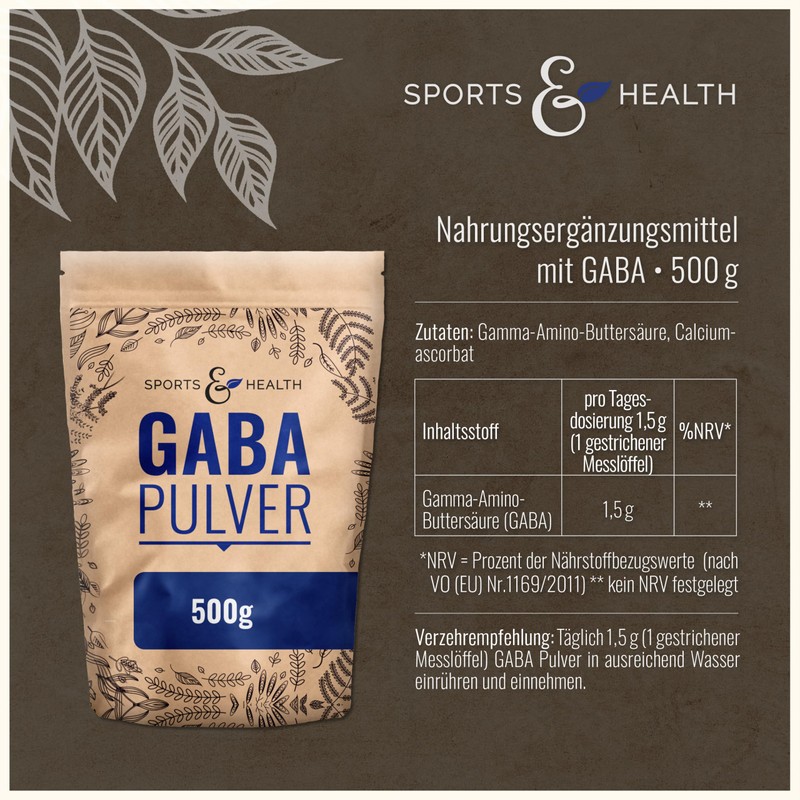 GABA Powder - Gamma Amino Butyric Acid Powder 500 g