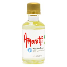 Amoretti - Passion Fruit Extract Oil Soluble 2 oz - Highly Concentrated & Perfect For Pastry or Savory applications, Preservative Free, Vegan, Kosher Pareve, TTB Approved, Non-GMO