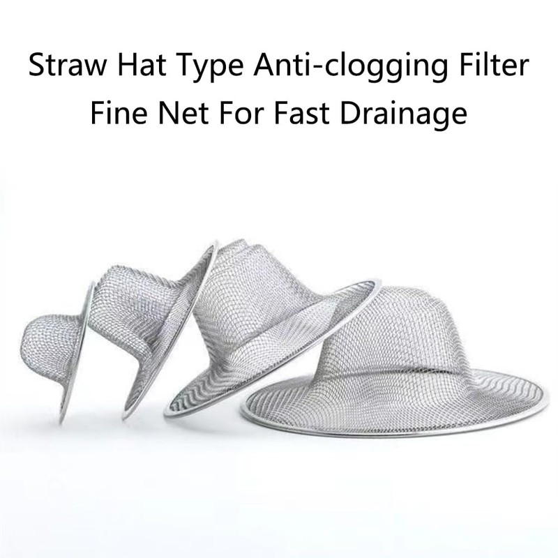 Sink Drain Strainer, 2Pcs Stainless Steel Kitchen Sink Filter Mesh