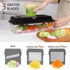 LHS Vegetable Chopper Mandoline Slicer - Food Chopper with Container,