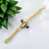 Unbranded Jesus Cross Men's Stainless Steel Gold Plated Cuban Link