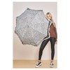 Leopard Seethrough Frill Fancy Long Stick Umbrella for Sun and