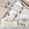 BonKuDoo Glass Crystal Drawer Pulls 5 Inch, Champagne Bronze Cabinet