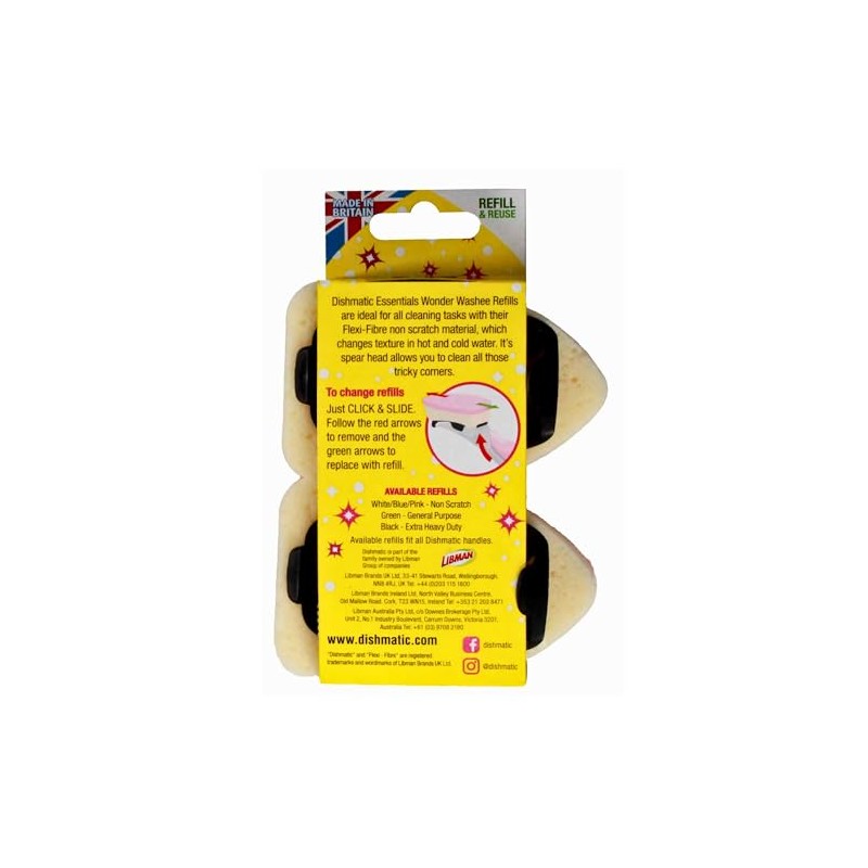 Non Scratch Sponge Scourers Bundle With Dishmatic Fillable Washing Up