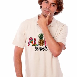 Hawaiian Iron on Transfer Summer Party Iron on Decals T-Shirt Iron on Patches Heat Transfer Stickers Palm Tree Fruits Design Thermal Transfer Applique Beach Pool Costume DIY Decorations Supplies 6PCS