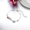 AOBOCO 925 Sterling Silver Bow and Arrow Love Anklet Bracelet