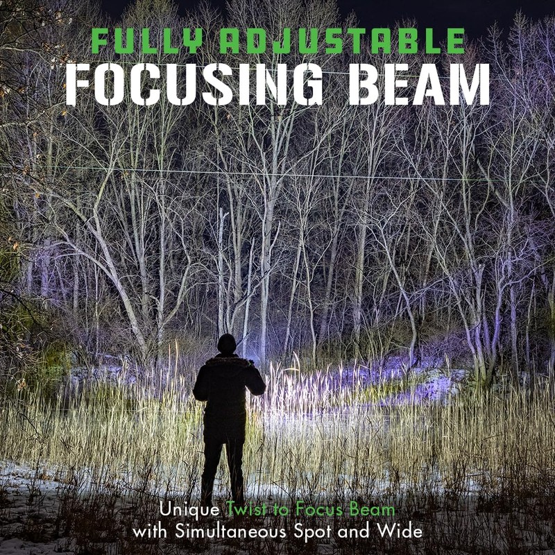 LitezAll 25478 Kodiak Kolossus 15000 Lumen Rechargeable Tactical Flashlight