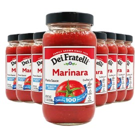 Dei Fratelli Marinara Pasta Sauce (24 oz. glass jars, 8 pack) - Vine-Ripened - No Water Added, Not from Paste – Non-GMO, Gluten-Free - Fifth-Generation Family Recipe