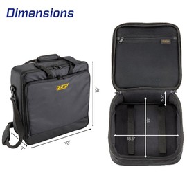 AURAY Nylon Padded Mixer Bag with Gear Protector, Removable Strap & Carry Handles - Fits Up to 18x18 inch Mixers, Weather-Resistant, Zipped Pockets - Ideal Storage Case for Travel and Audio Gear