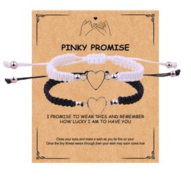 Couples Bracelets Matching Bracelets for Couples Braided String Jewelry Promise Pink Best Friends Distance Gift Couples Gifts for Him and Her