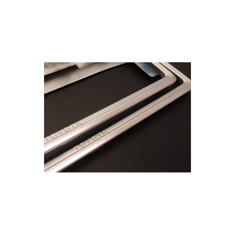 GENUINE Toyota License Plate Frame (Silver Metallic specification Front &