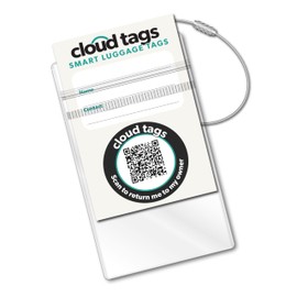 Openscreen Cloud Tags - Smart Luggage Tags | 3 Pack | QR Code Tracker & Locator | Digital Lost and Found ID Tags | No App or Subscription Needed | Air Tracker | GPS Alternative for Travel