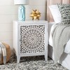 Safavieh Home Thea Brown 1-door Carved Mandala Nightstand