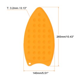 HARFINGTON Silicone Iron Rest Pad, Multipurpose Iron Hot Resistant Mat Iron Rest Plate for Ironing Board Hot Heat Resistant Steam Compact Mat, Orange