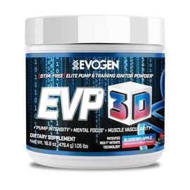 Evogen Evp 3D - Preentrenamiento en Polvo sin Estimulantes para Hombres y Mujeres | Preentrenamiento sin Azúcar ni Estimulantes con Beta-alanina y Creatina para Mayor Energía y Congestión | Arándano