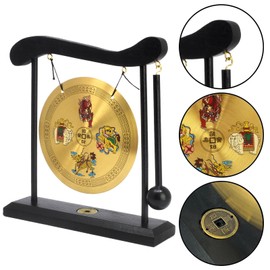 Feng Shui Brass Gong Four Divine Beasts Bring Wealth and Treasure Desktop Decoration