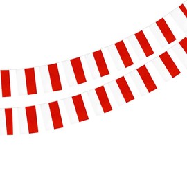 Indonesia Flag Pack of 40 Indonesia Flag Indonesia Garland 11.4 m National Flag 14 x 21 cm for Bar Decorations