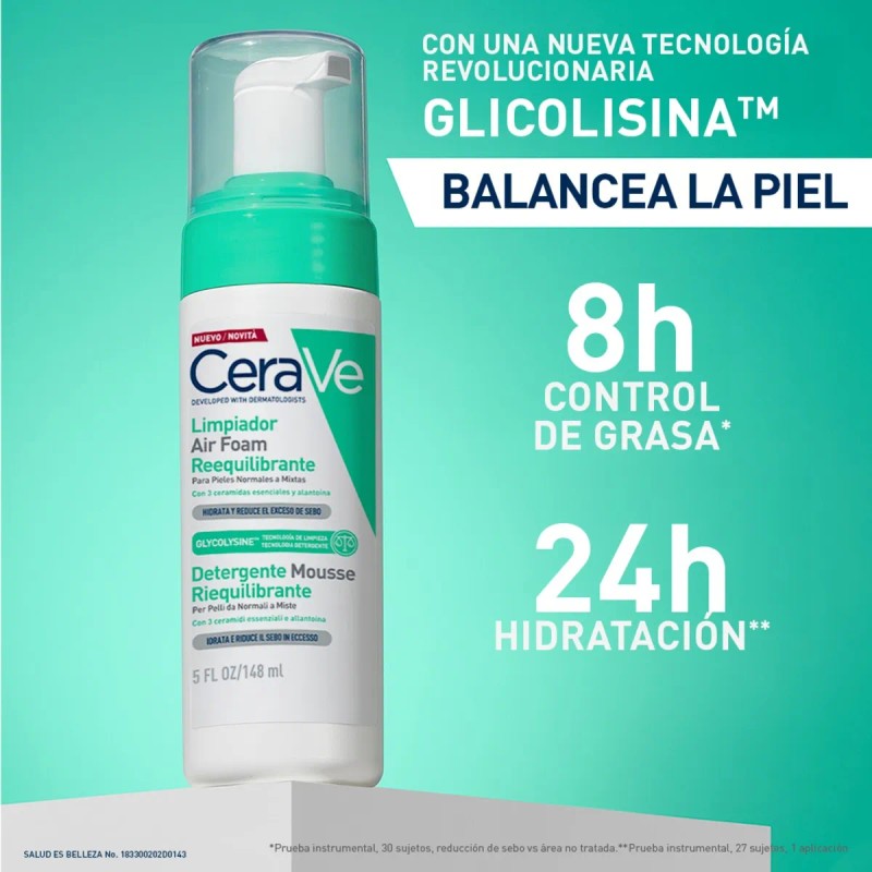 CeraVe Limpiador Air Foam Reequilibrante 148 ml