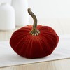 Small velvet pumpkins set of 4, elegant gift set for