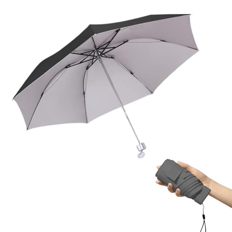 Lightweight and compact folding umbrella, UV protection, case included, parasol,