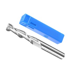 CoCud 2-Flute Spiral End Mill Bits, 8mm Diameter 38mm Length, High Speed Steel Straight Milling Cutter with Storage Case- (Applications: for Plywood Hardwood Plastic),