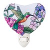 Hummingbird Stained Glass Night Light Made with Real Glass Floral