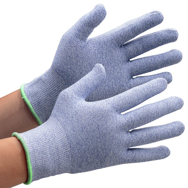 Midori Anzen Cut Resistant Gloves, Work Gloves, High Grip, Uncoated, Cut Guard, 132NFV M