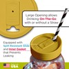 iLIDS Mason Jar Drink Lid, Regular Mouth, Yellow, 2-Pack