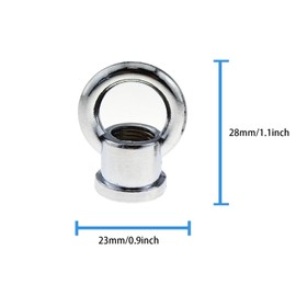 Maxmoral 6pcs Durable 1" Female Loop Holder Brushed Nickel-Plated Loops Structural Support to Lighting Fixtures Load Rating of 45 lb