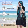 senya Surf Poncho Towel Hooded Beach Towel, Ethnic Wolf with
