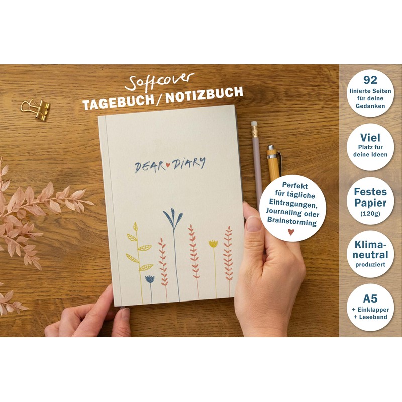 Eine der Guten Diary - Dear Diary - A5 Notebook