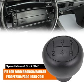 CHELANGHU 5 Speed Manual Transmission Gear Shift Knob fit for Ford Ranger F-150 F-250 F-350 Super Duty Bronco Explorer Aerostar E-150 E-250 E-350, Black Gear Shifter for 5L5Z-7213-AA, 5L5Z7213AA