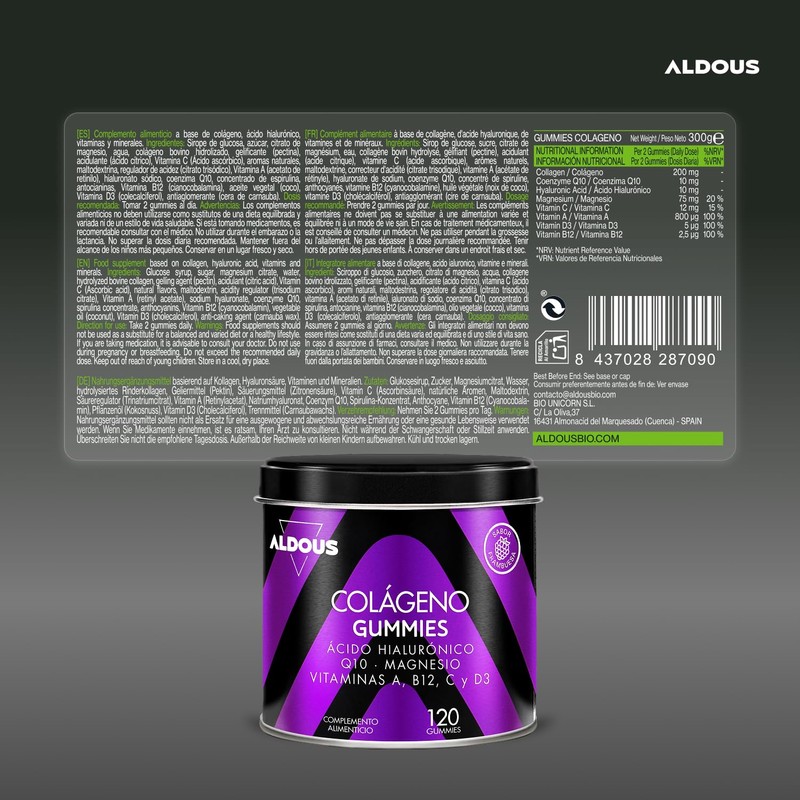 Collagene e Acido Ialuronico - 120 Gummies - Collagene Idrolizzato